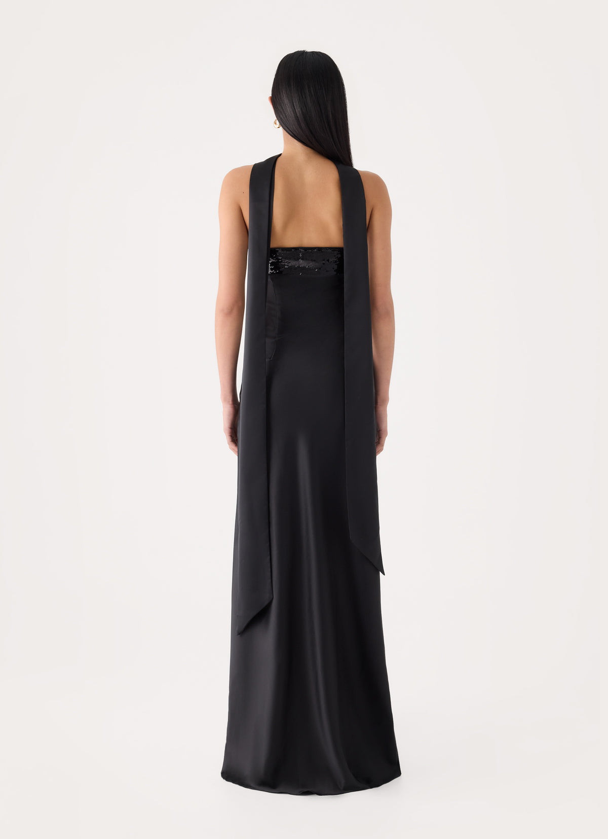 Hush Sequin Maxi Dress - Black