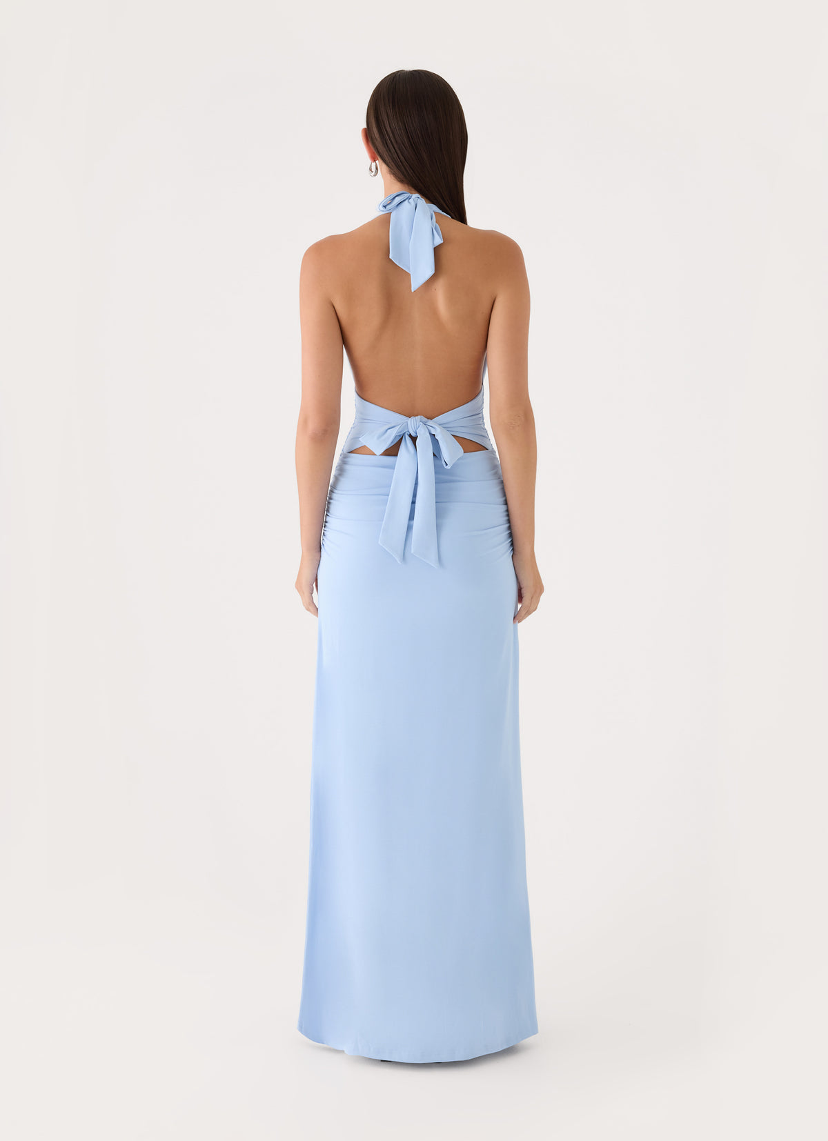 Ilaria Halter Maxi Dress - Powder Blue