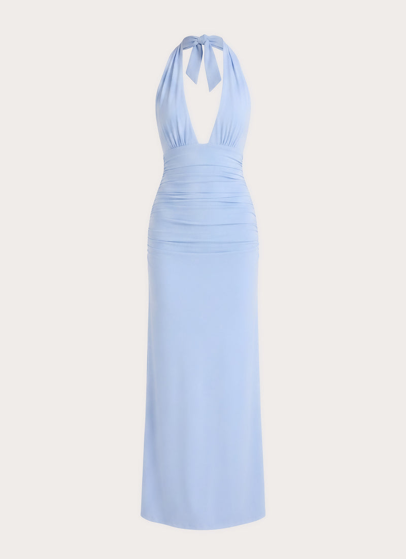 Ilaria Halter Maxi Dress - Powder Blue