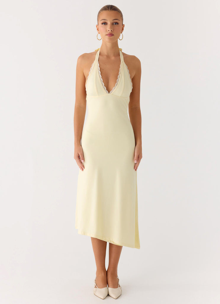 Illuminate Halter Midi Dress