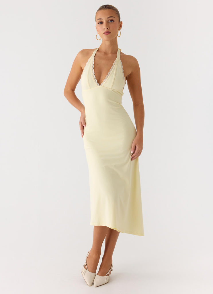 Illuminate Halter Midi Dress