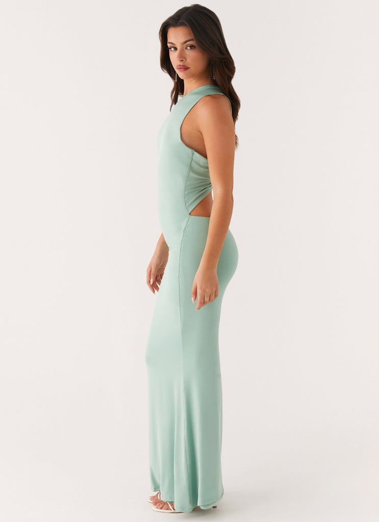 Imagine This One Shoulder Maxi Dress - Mint Peppermayo Imagine This One Shoulder Maxi Dress - Mint Peppermayo