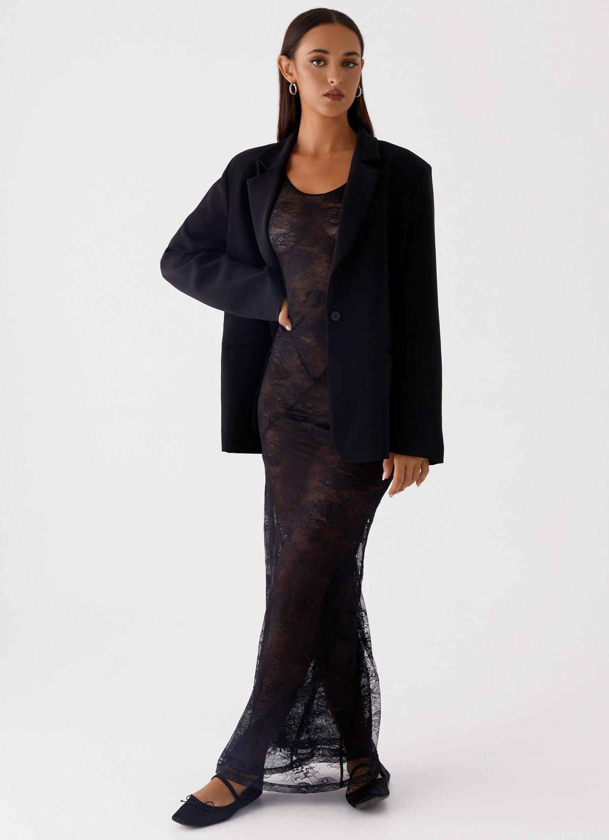Into the Dark Oversized Blazer - Black