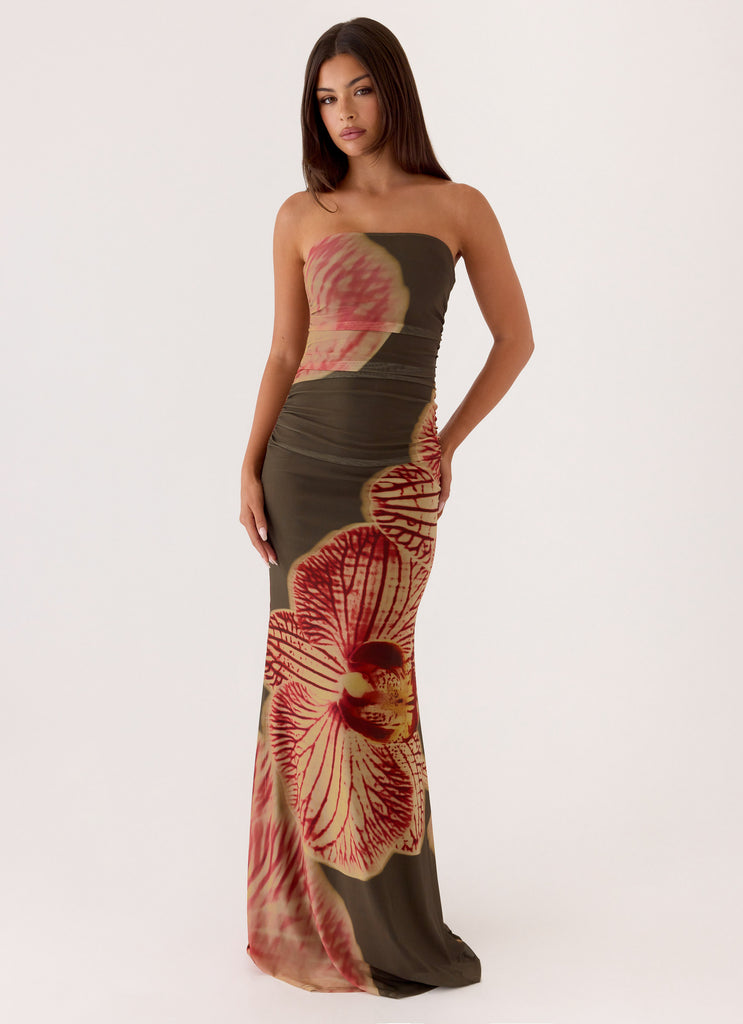 Iroha Strapless Maxi Dress - Jungle Grove