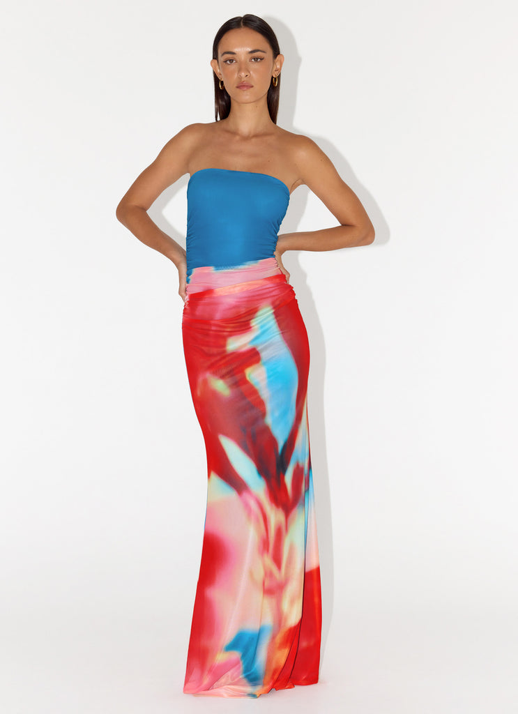 Iroha Strapless Maxi Dress - Twilight Petal