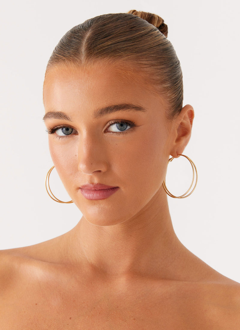 Isabetta Hoop Earrings Gold 2