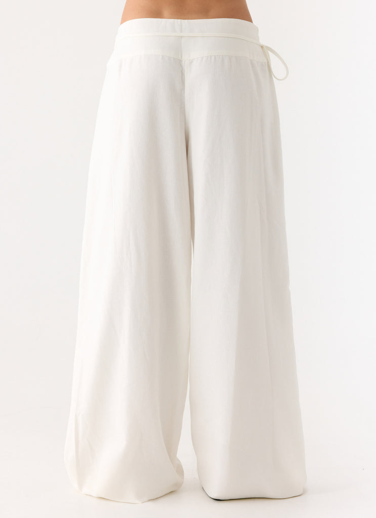 Isobel Linen Pants - White