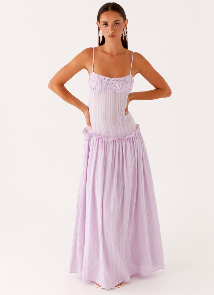 Jacinda Drop Waist Maxi Dress - Lavender