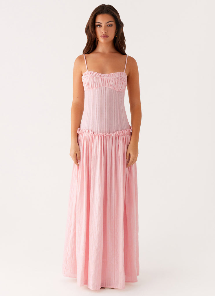 Jacinda Drop Waist Maxi Dress - Pink