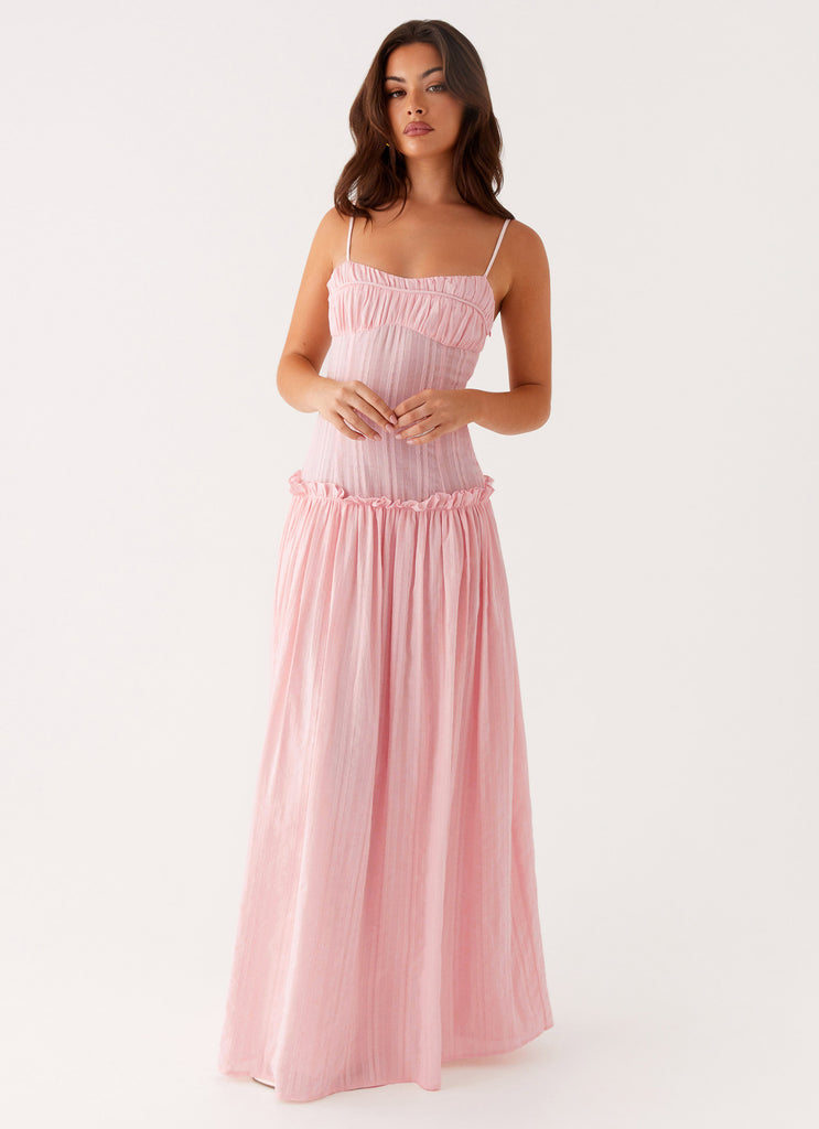 Jacinda Drop Waist Maxi Dress - Pink