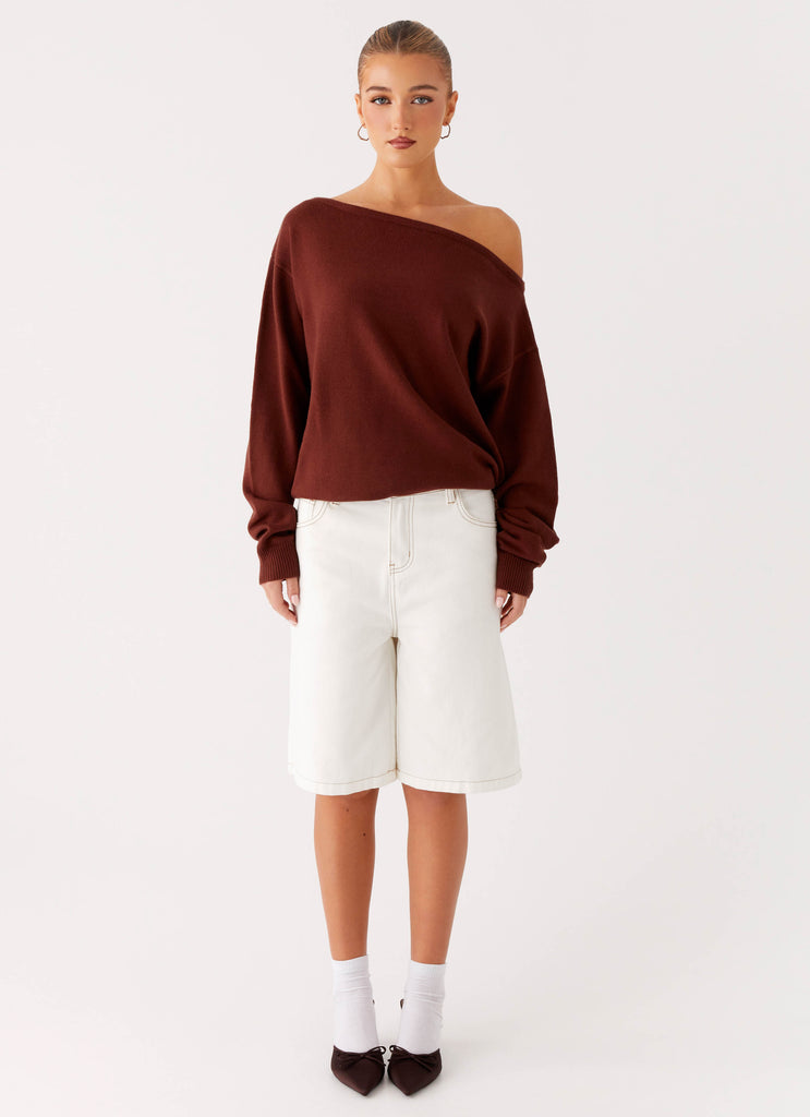 Jaelin Asymmetric Top - Chocolate