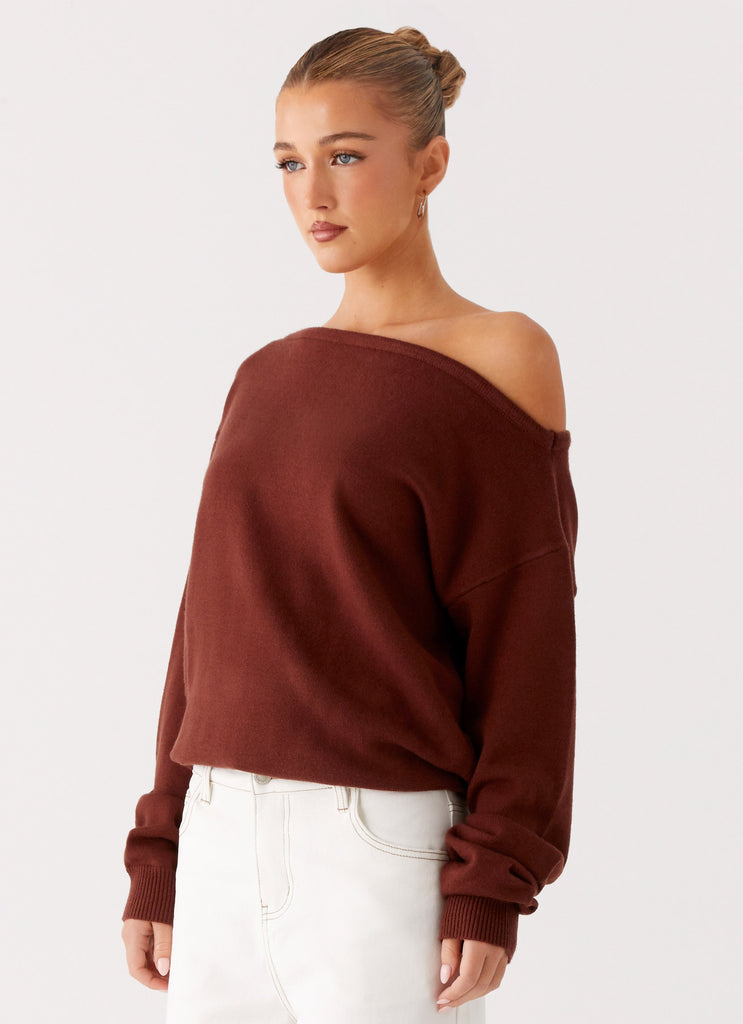 Jaelin Asymmetric Top - Chocolate