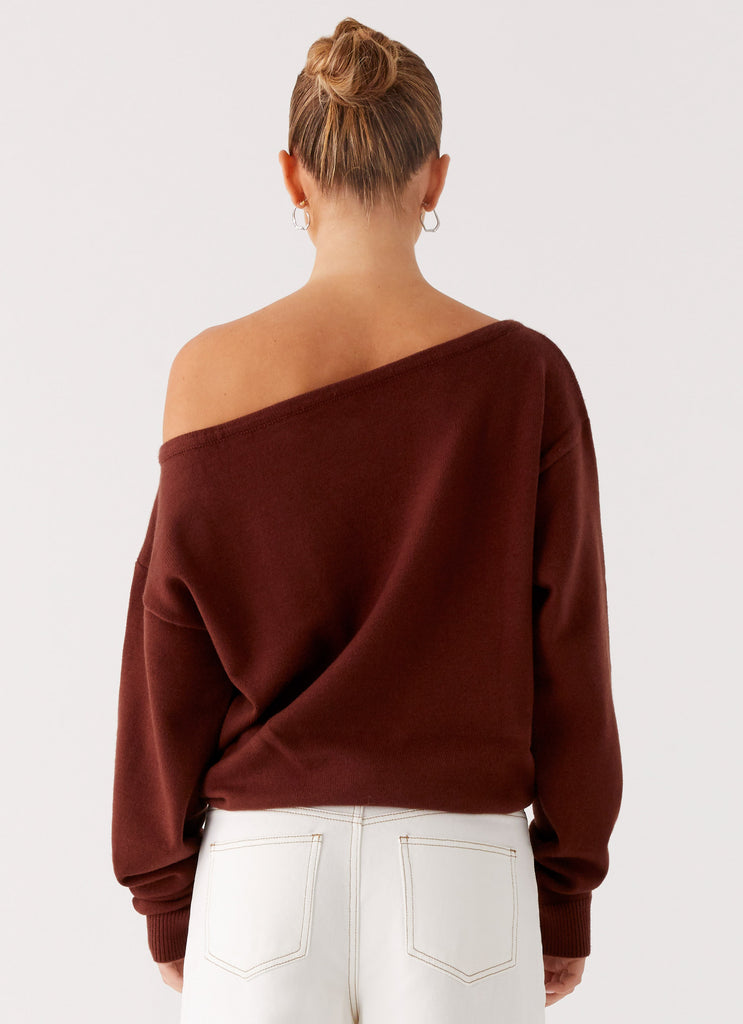 Jaelin Asymmetric Top - Chocolate