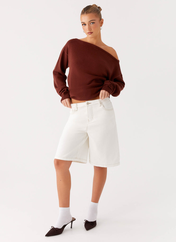 Jaelin Asymmetric Top - Chocolate