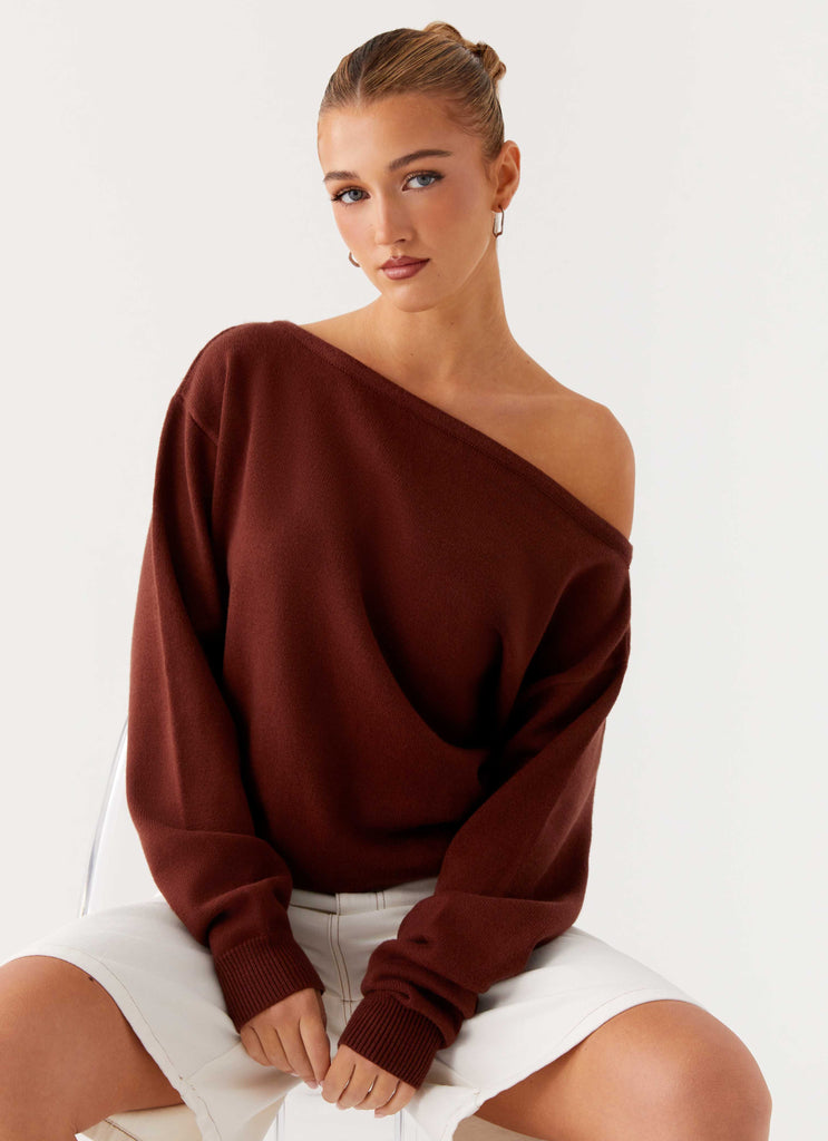 Jaelin Asymmetric Top - Chocolate