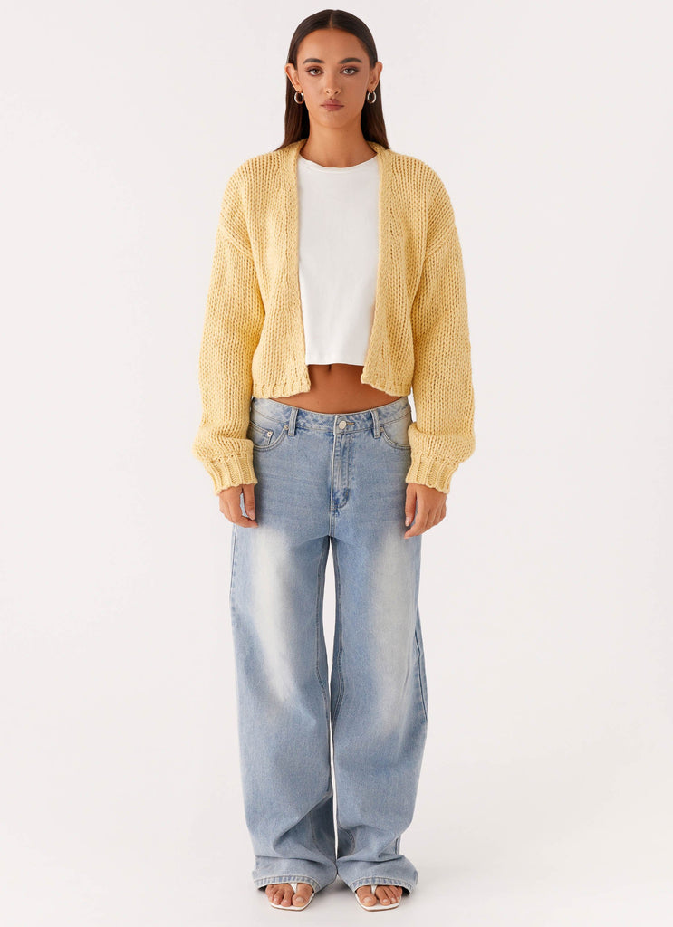 Jasleen Knit Cardigan - Yellow