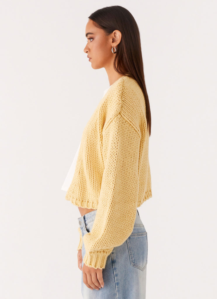 Jasleen Knit Cardigan - Yellow