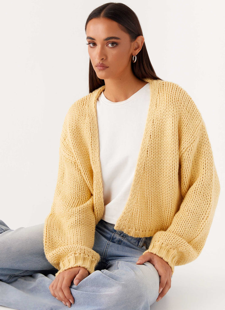 Jasleen Knit Cardigan - Yellow