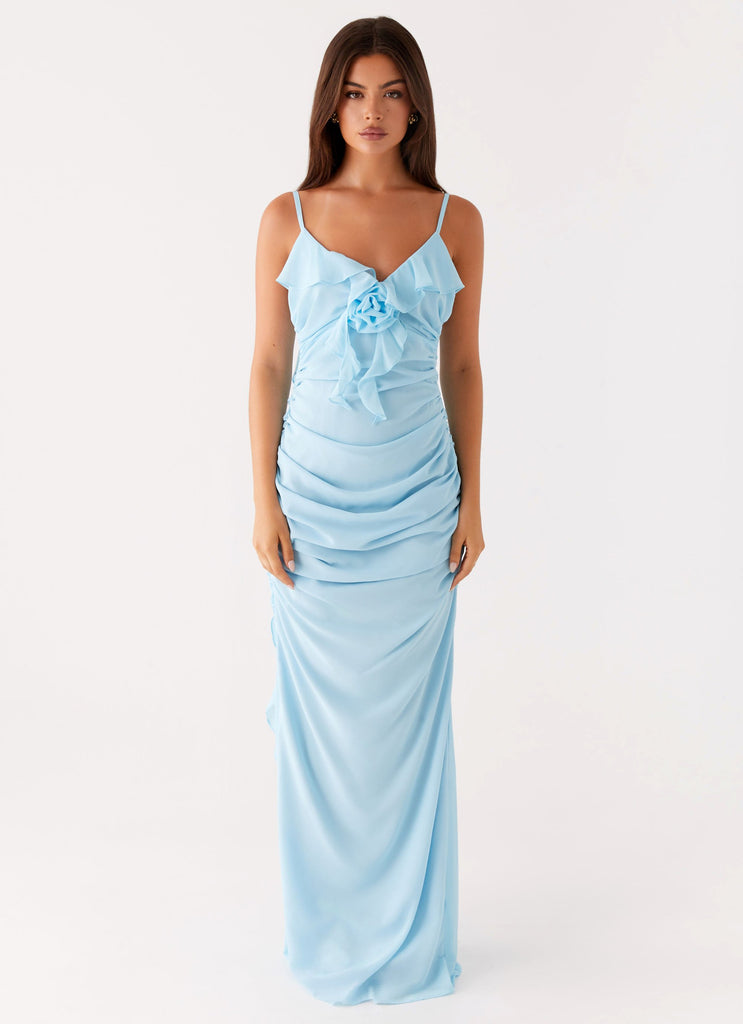peppermayo blue dress Jasmina Maxi Dress