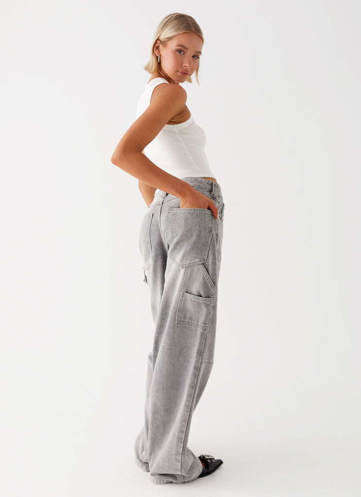 Womens Jaylie Denim Jeans in the colour Light Wash in front of a light grey background