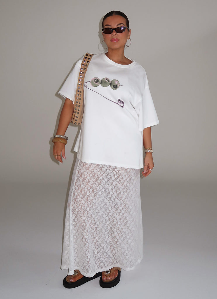 Jaz Lace Maxi Skirt - White