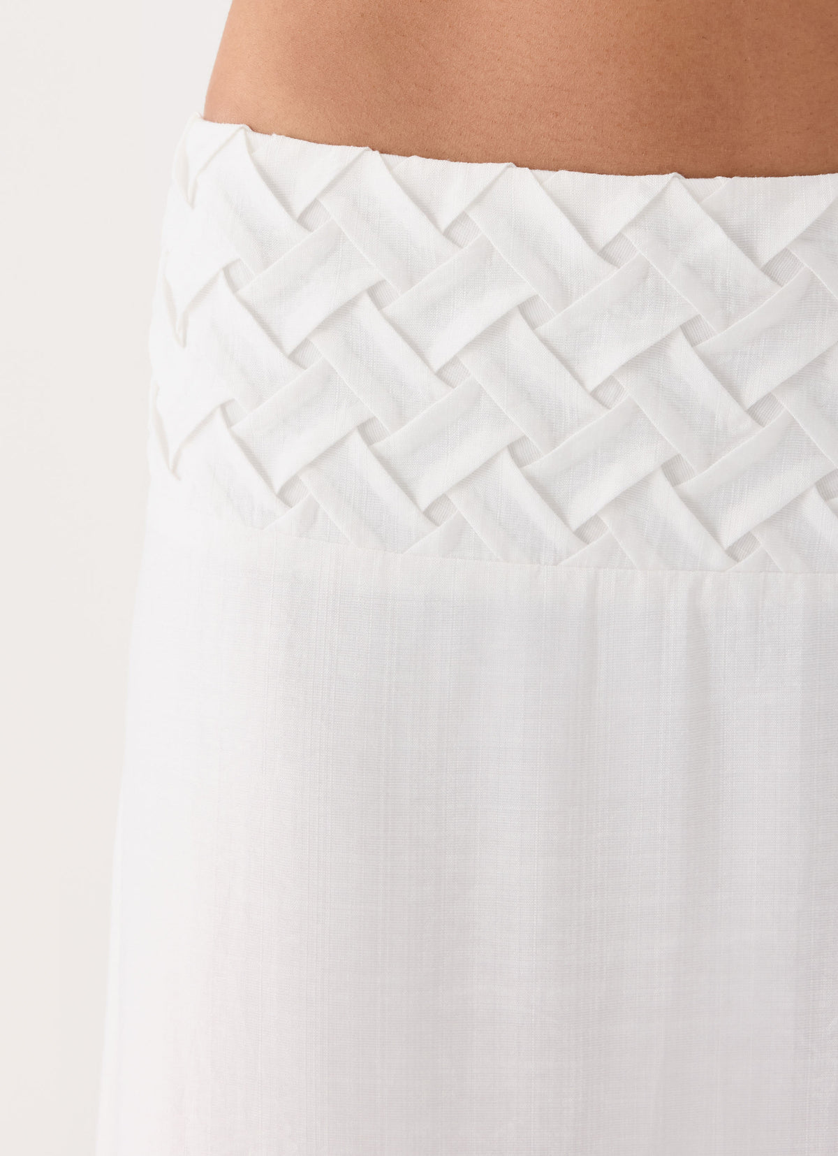 Jenna Crinkle Maxi Skirt - White