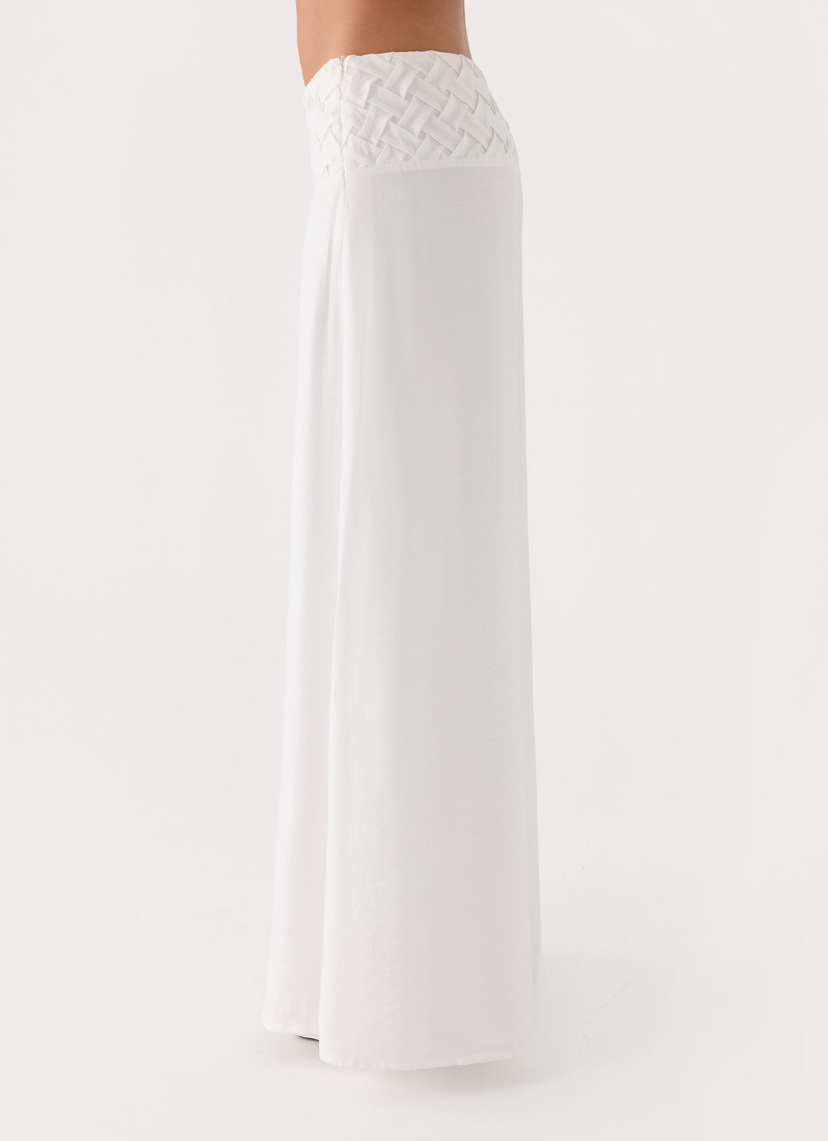 Jenna Crinkle Maxi Skirt - White