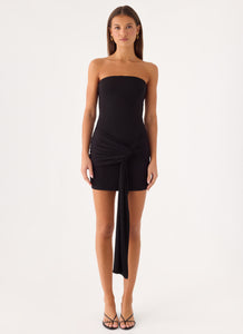 Jiliana Strapless Mini Dress - Black