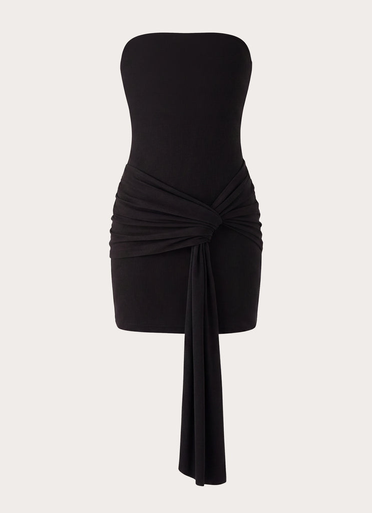 Jiliana Strapless Mini Dress - Black