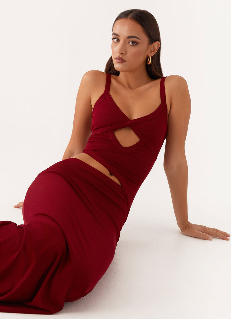 Jocelyn Maxi Dress - Maroon