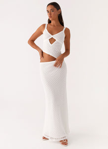 Jocelyn Maxi Dress - White Crochet