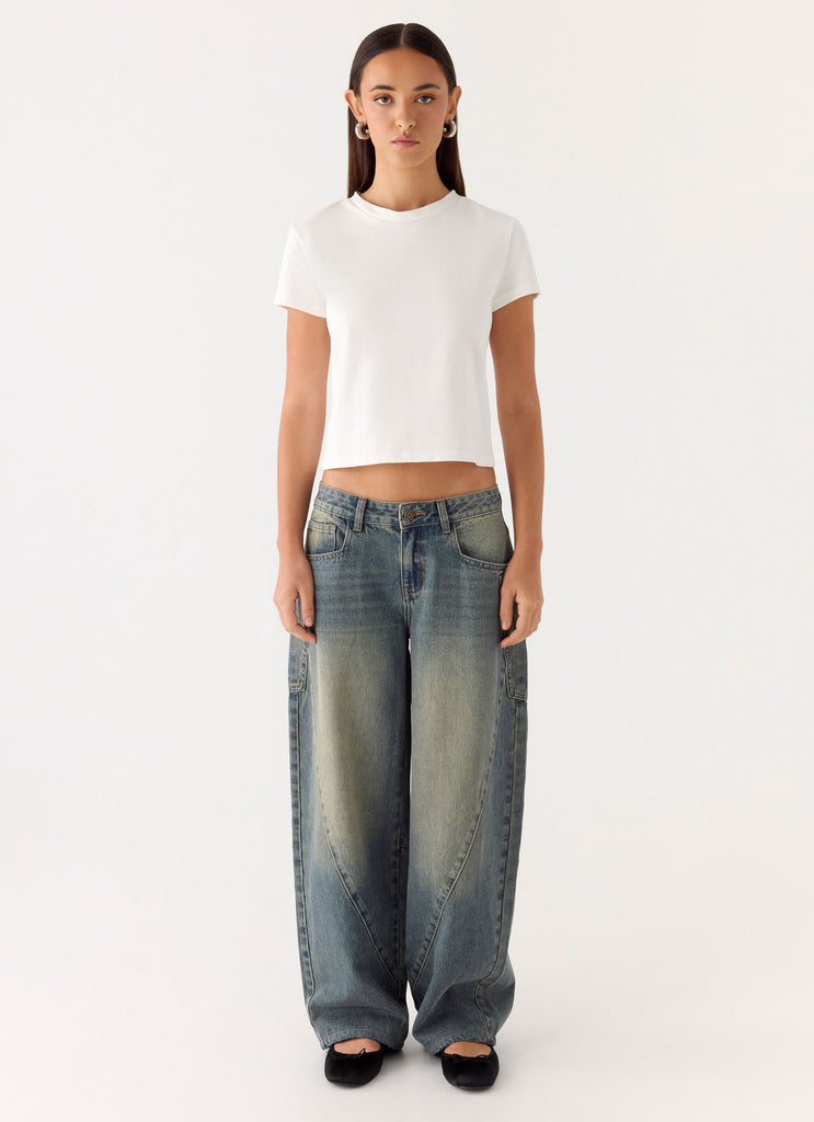 Joseph Low Rise Jeans - Vintage Wash Blue