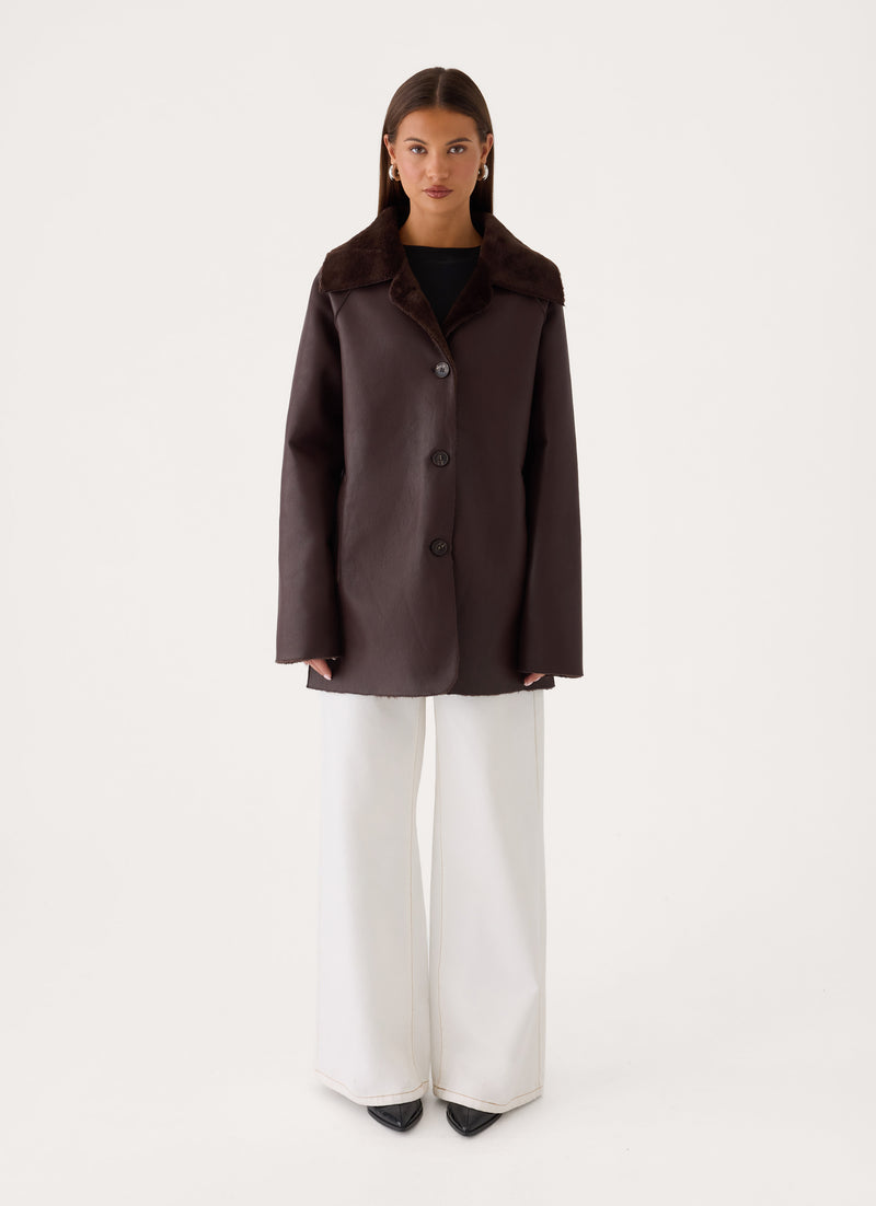 Kaelyn Reversible Jacket - Dark Chocolate