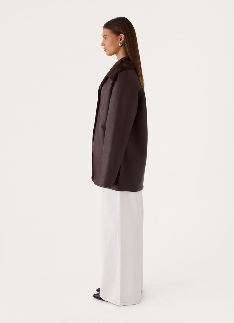 Kaelyn Reversible Jacket - Dark Chocolate