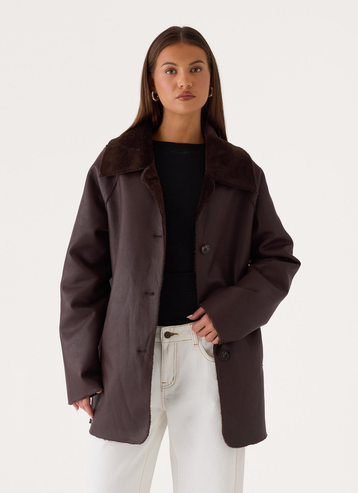 Kaelyn Reversible Jacket - Dark Chocolate