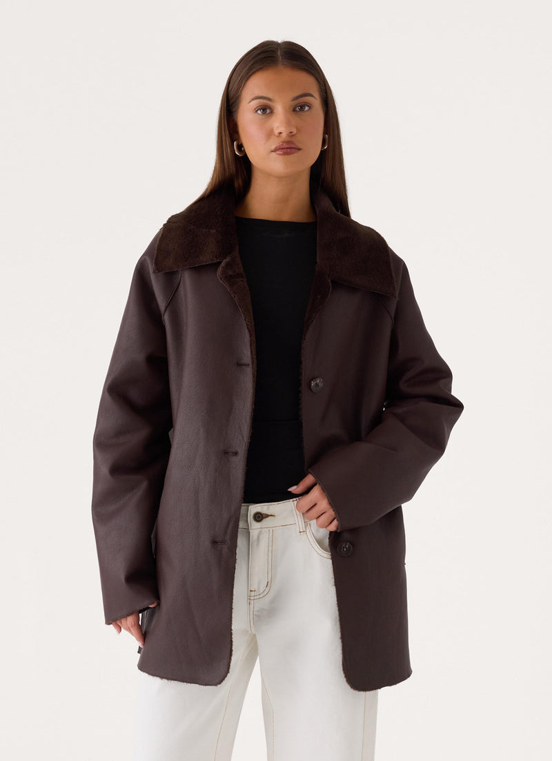 Kaelyn Reversible Jacket - Dark Chocolate