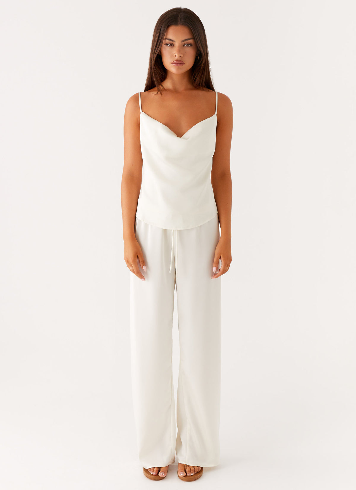 Kaia Cowl Neck Top - Butter