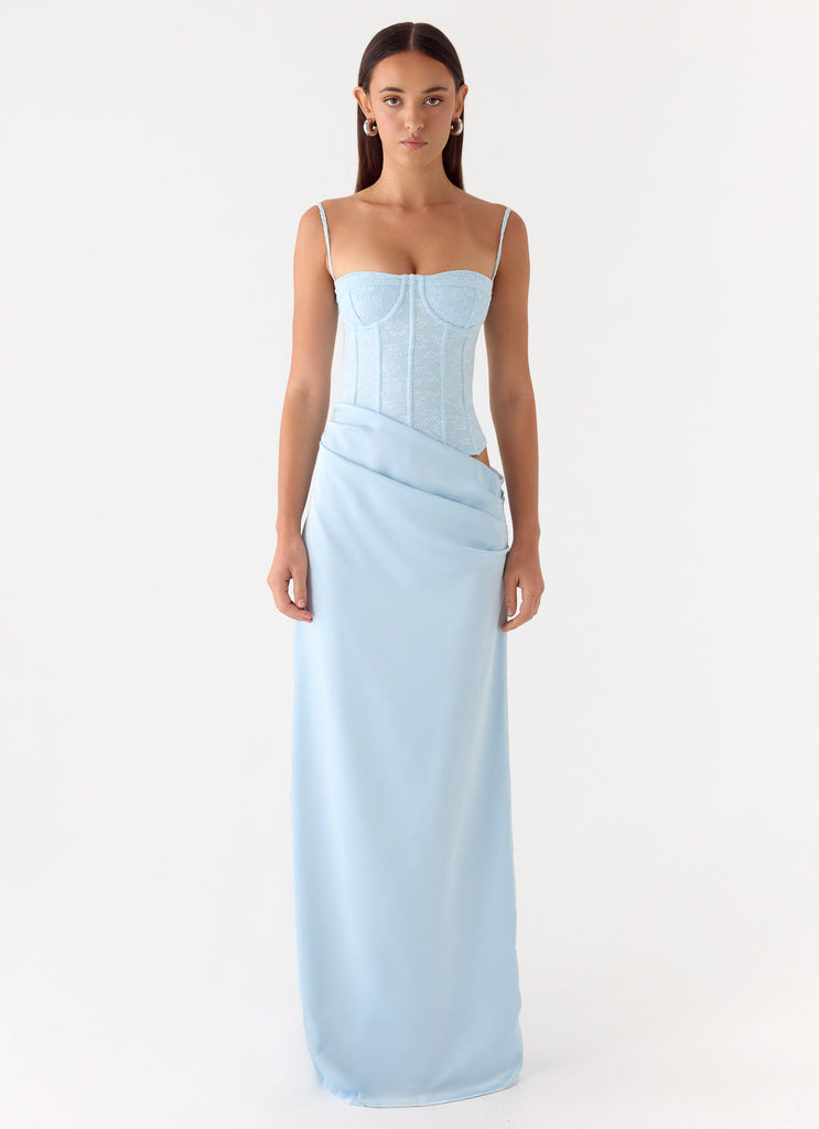 Kalila Corset Maxi Dress - Blue
