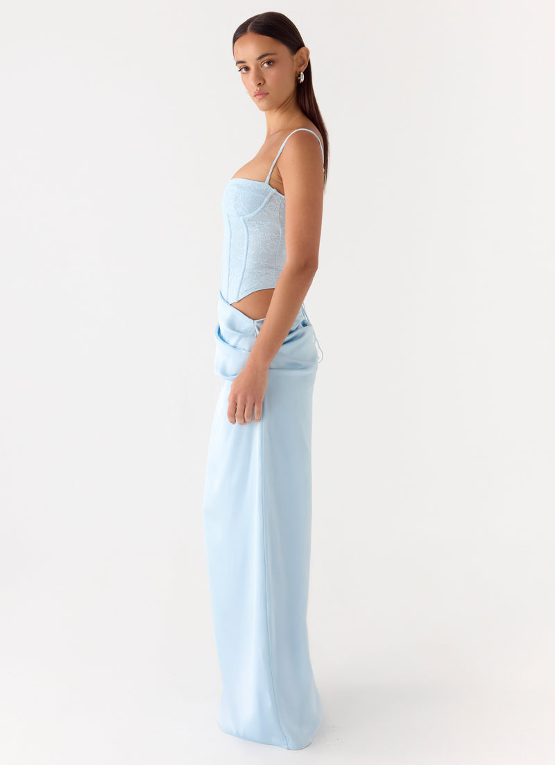 Kalila Corset Maxi Dress - Blue