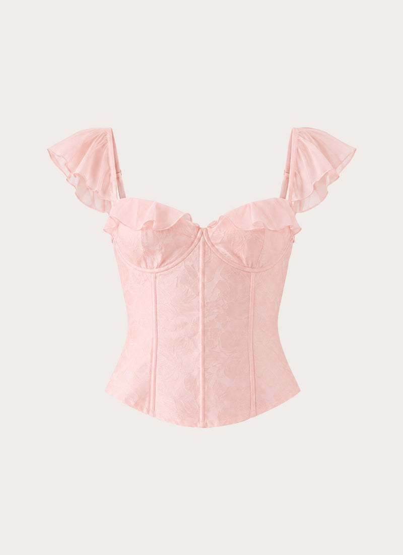 Kamri Corset Top - Marshmallow Pink