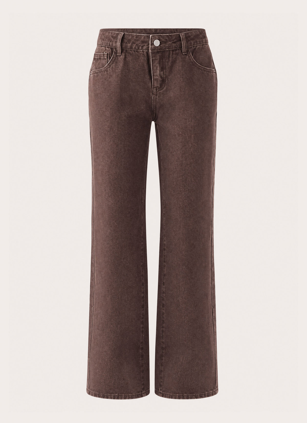 Karinta Straight Leg Denim Jeans - Chocolate