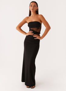 Karma Strapless Maxi Dress - Black