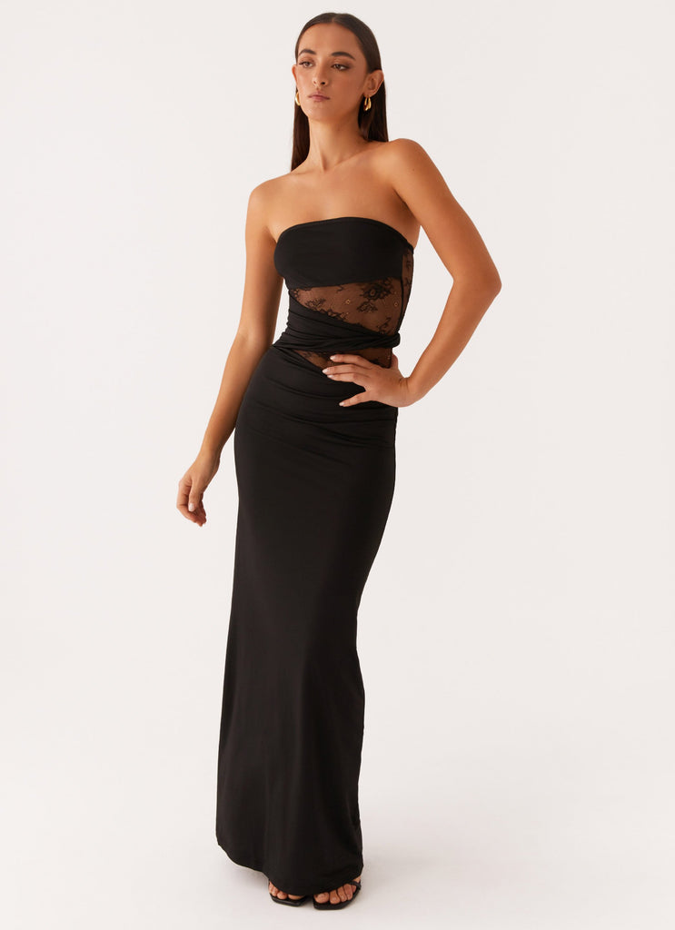 Karma Strapless Maxi Dress - Black