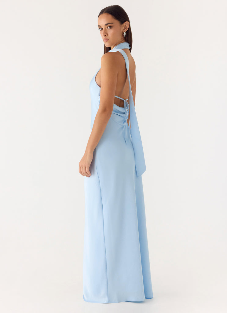 Keena Scarf Maxi Dress - Blue Peppermayo Keena Scarf Maxi Dress - Blue Peppermayo