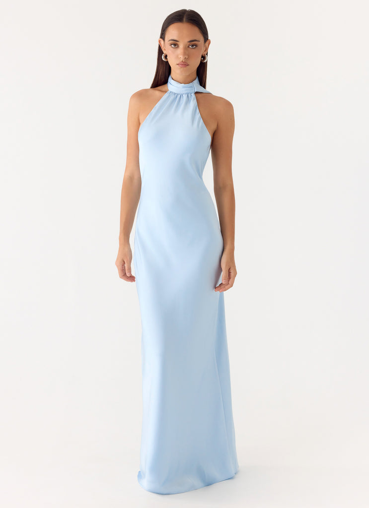 Keena Scarf Maxi Dress - Blue