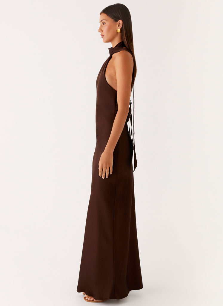 chocolate brown dress with scarf Mattea Slinky And Mesh Mini Dress With Scarf