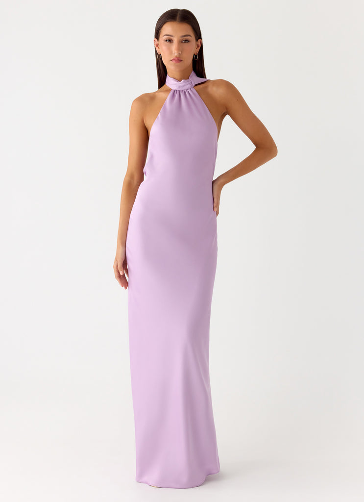 jadira scarf maxi dress purple Jadira Open Back Maxi Dress & Scarf Set (Women)
