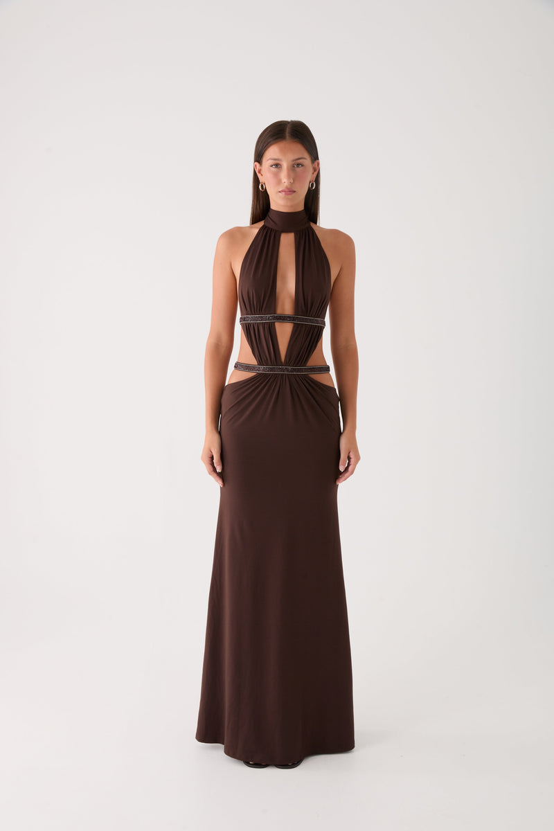 Kendrah Maxi Dress - Chocolate