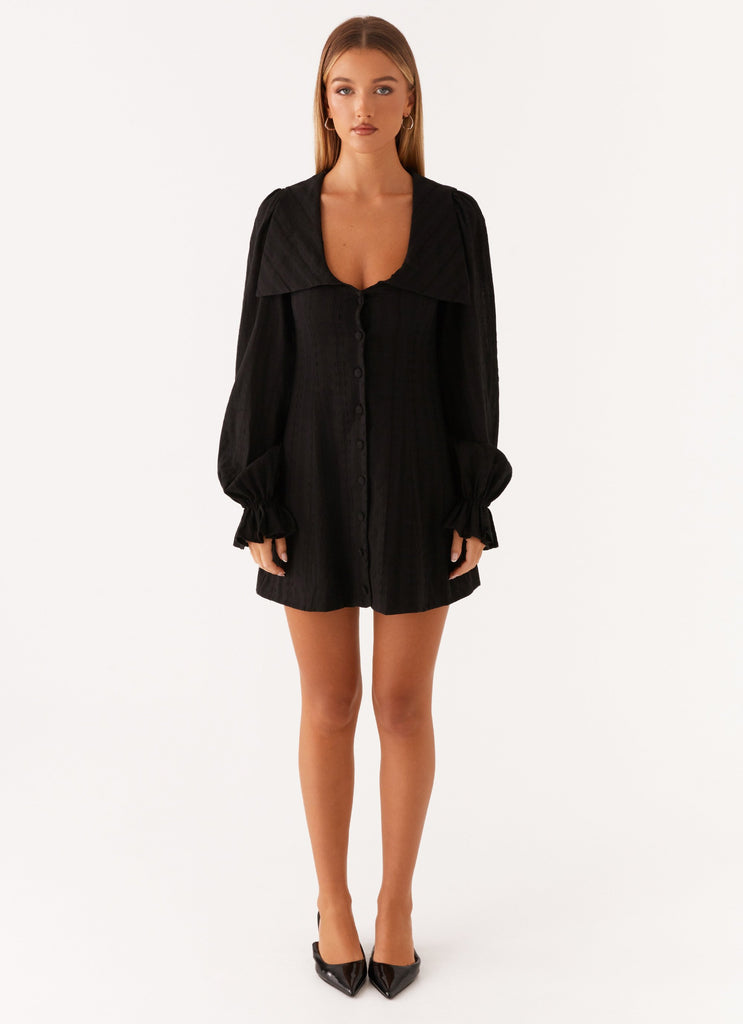 Kendrick Long Sleeve Mini Dress - Black Peppermayo Kendrick Long Sleeve Mini Dress - Black Peppermayo