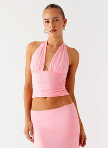 Kerrie Halter Top - Baby Pink